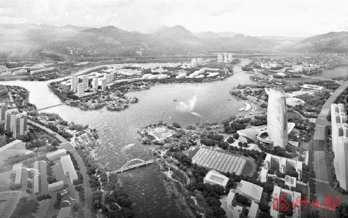 福州第一大人工湖旗山湖粗具規(guī)模