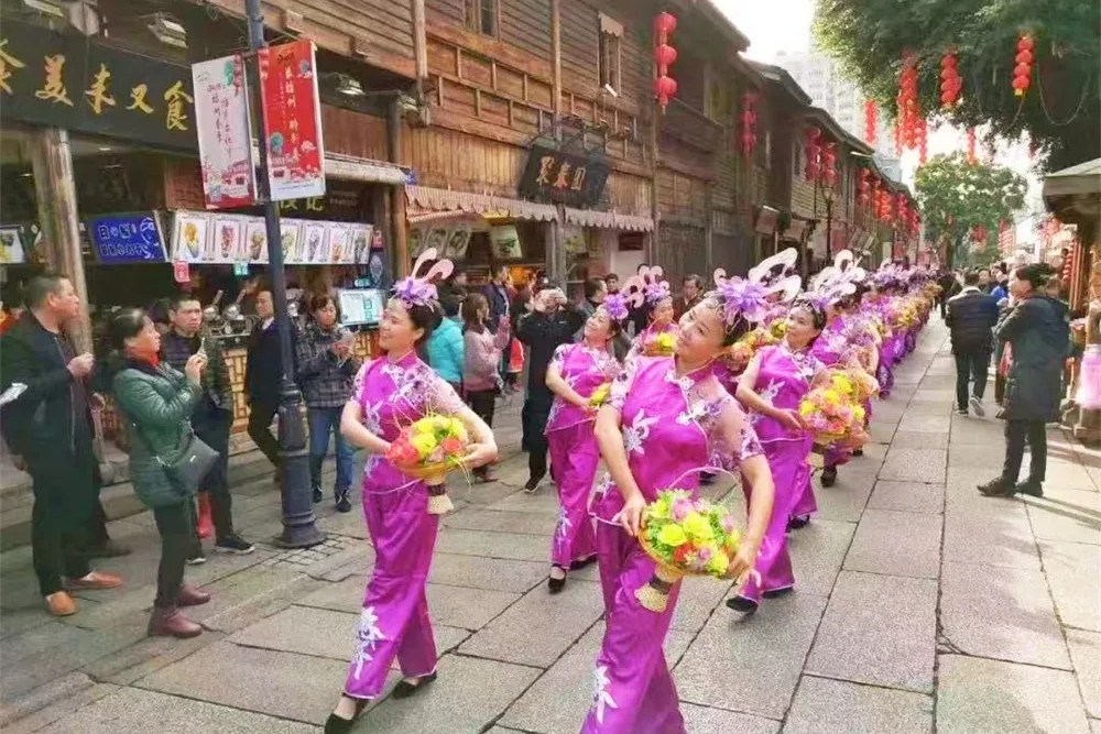 喜慶,！好看！閩侯這群人還原了“挑花擔(dān)”,！
